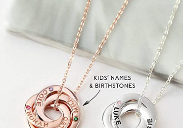 Personalized Mother Necklace With Names Birthstones